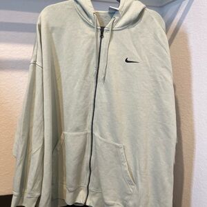 Nike Sportswear Essential Fleece Full Zip Hoodie Oversized Size XXL Muted Mint